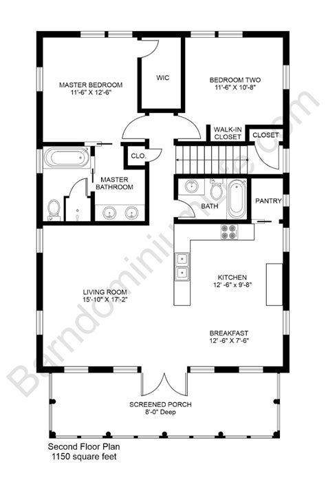 2 bedroom 2 bath open floor plans metal house|2 bedroom barndo plans.